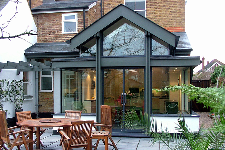 Contemporary single storey extension and internal refurbishment to a large family home.