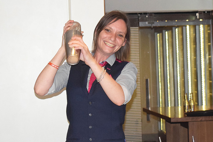 One of Malmaison's expert mixologists, Tessa, showing how it's done properly.