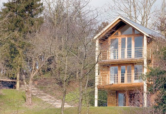 Three storey, contemporary, timber framed private house.